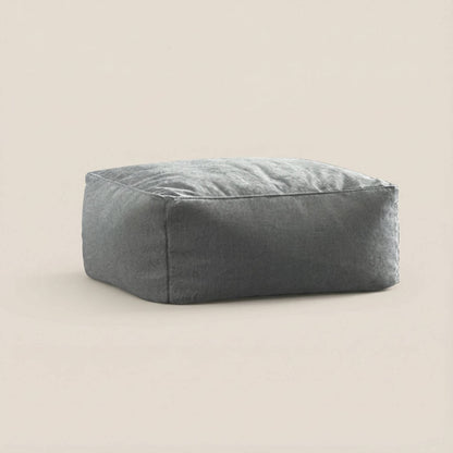 Pouf repose-pied coton | Nomaï Gris