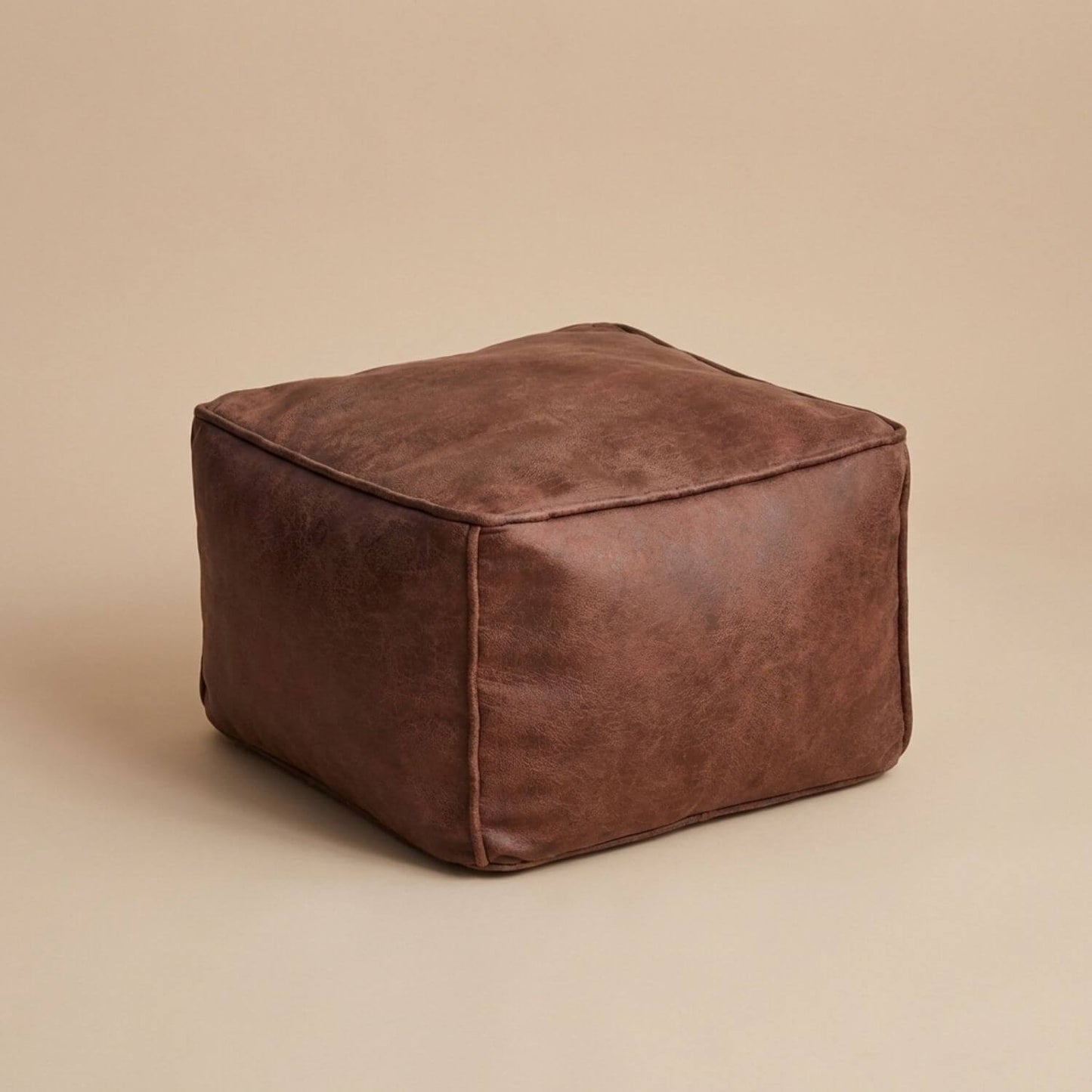 Pouf repose-pied cube | Nomaï Marron