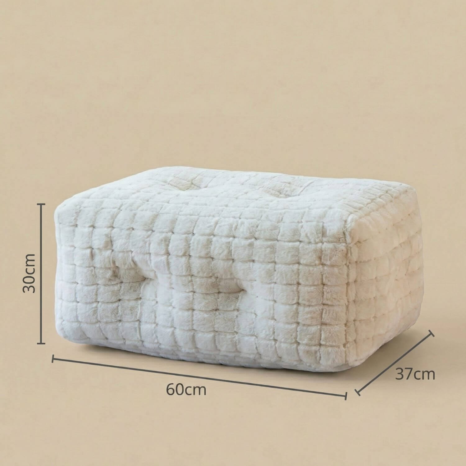 Pouf repose-pied doux | Nomaï Beige