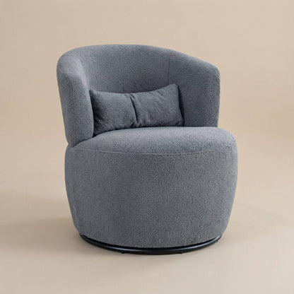 Pouf rond bouclette | Nomaï Gris
