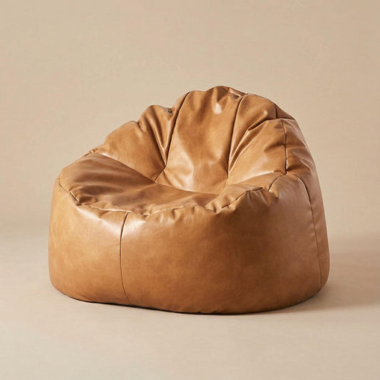 Pouf salon cuir | Nomaï Marron