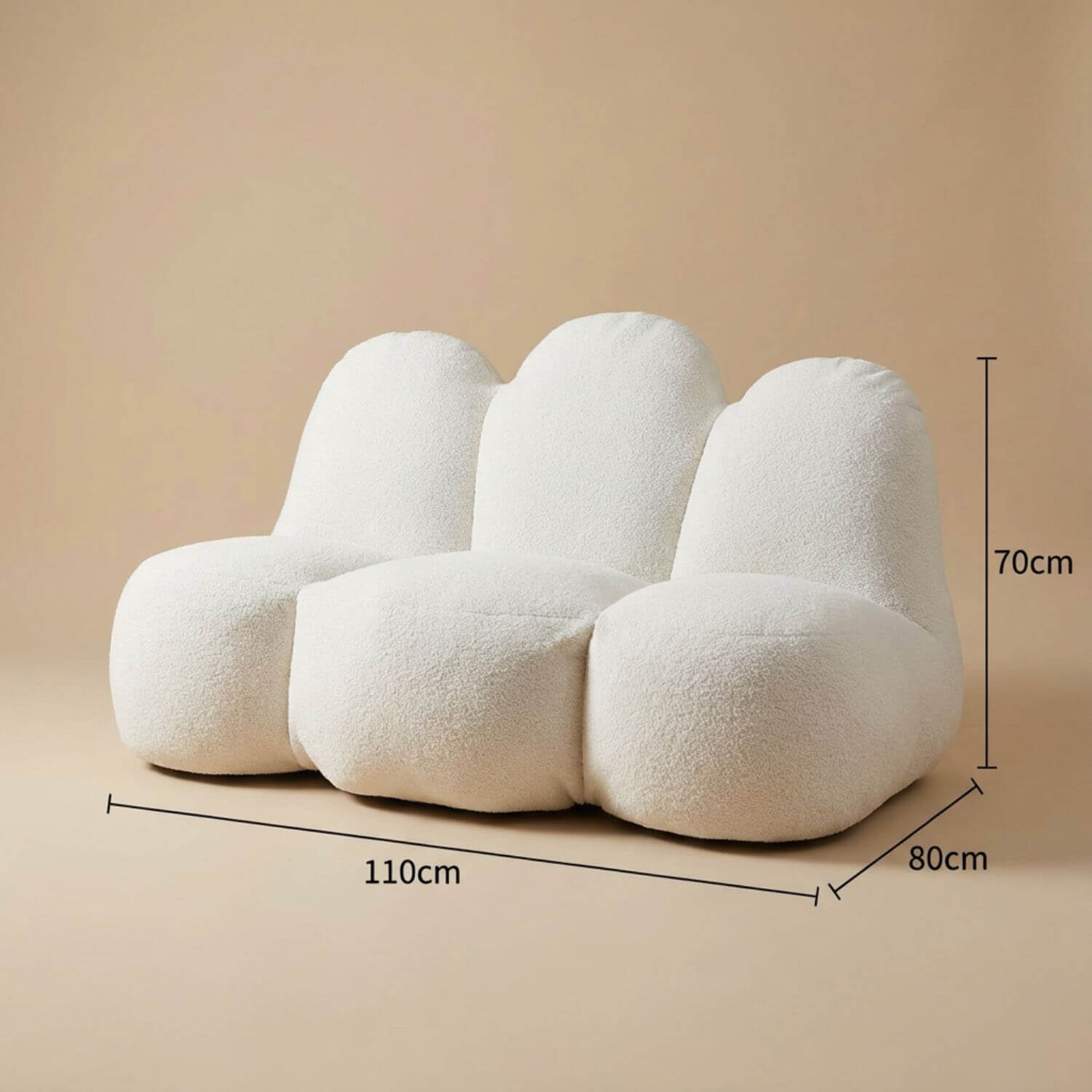 Pouf salon moderne | Nomaï Blanc