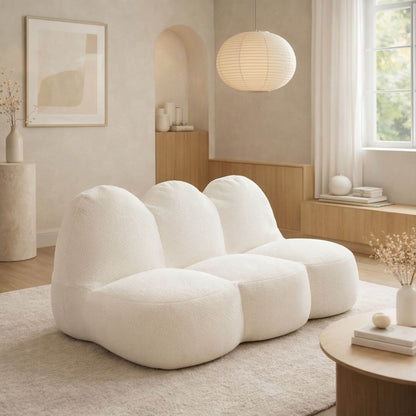 Pouf salon moderne | Nomaï Blanc