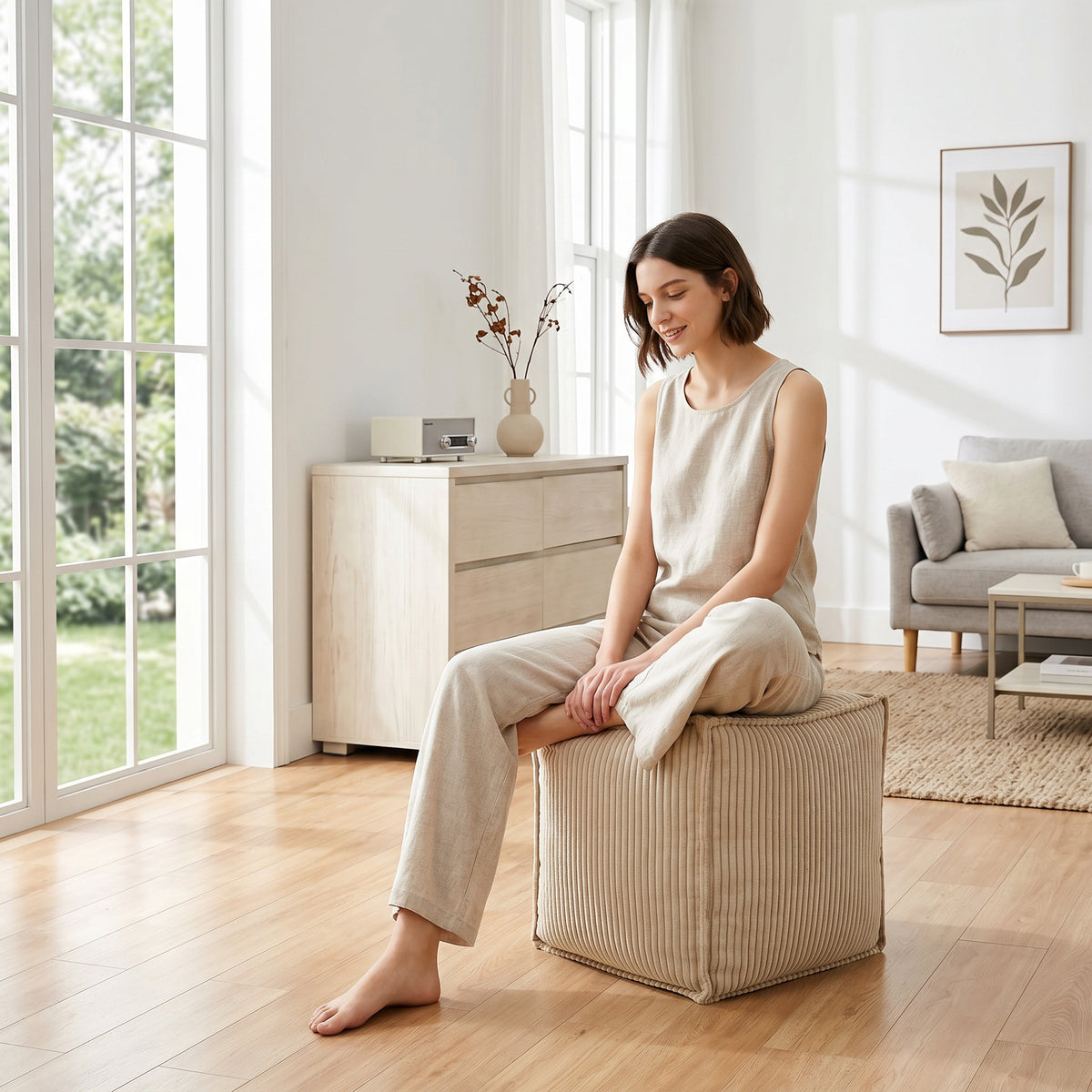 pouf-tabouret-carre-velours-cotele Nomaï