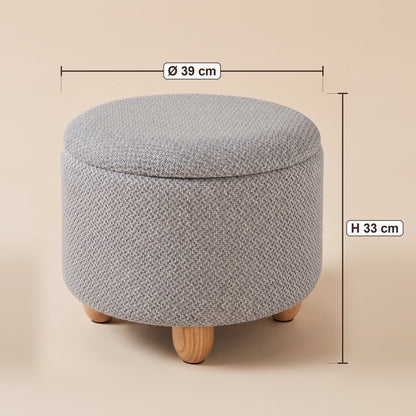 STOOLY | Pouf tabouret coffre rond | Nomaï – dimensions