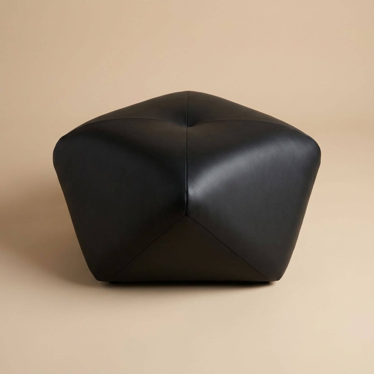 Pouf tabouret cuir | Nomaï Noir