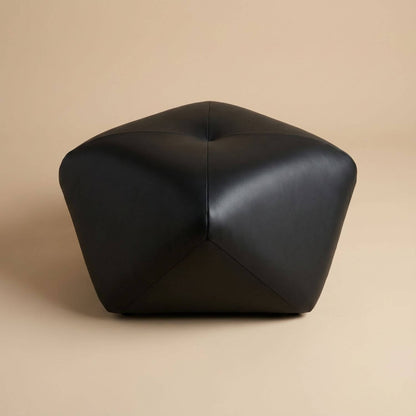Pouf tabouret cuir | Nomaï Noir