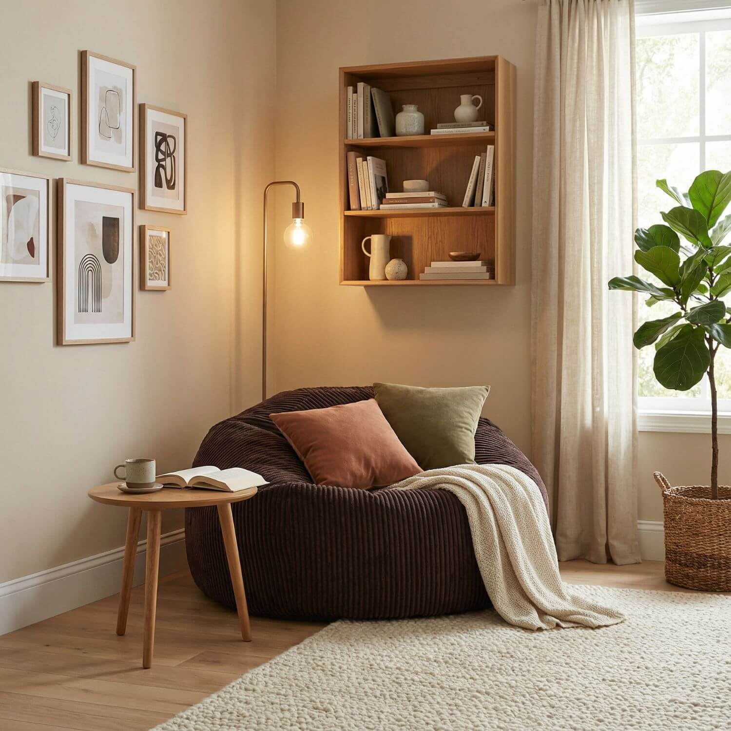 Pouf velours cotelé | Nomaï