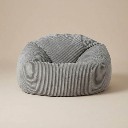 Pouf velours cotelé | Nomaï Gris