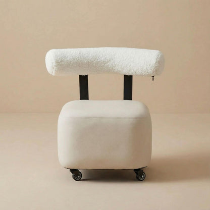 Tabouret pouf salon | Nomaï Blanc