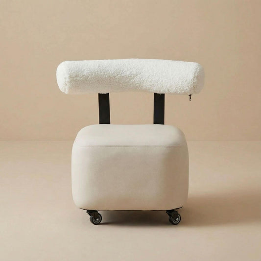 Tabouret pouf salon | Nomaï Blanc